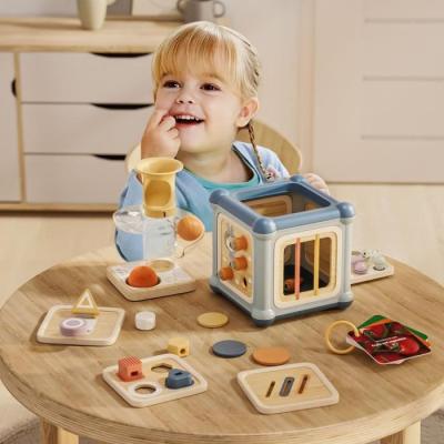 Cube d'activités 10-en-1 en bois pour enfants de 12 mois et plus