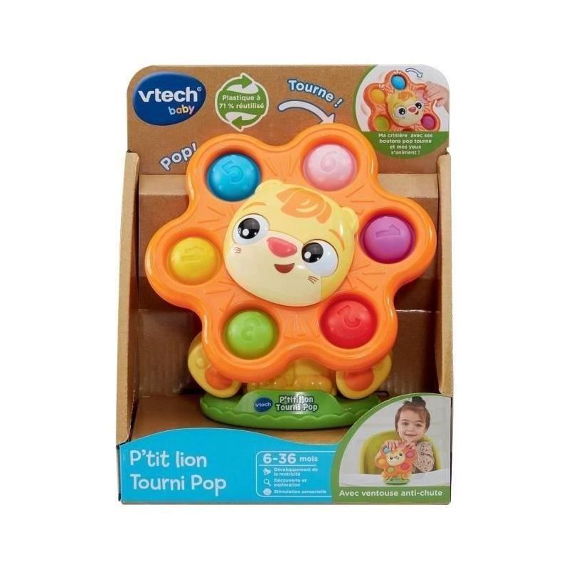 Découvrez le VTECH P'TIT LION TOURNI POP en plastique recyclé!