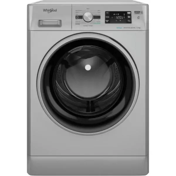 Lave-linge hublot WHIRLPOOL FFBP10489SBSVFR - 10 kg - Induction - L60cm - 1400 trs/min - Silver
