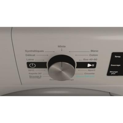 Lave-linge hublot Whirlpool 10 kg - Induction - 1400 trs/min - Silver