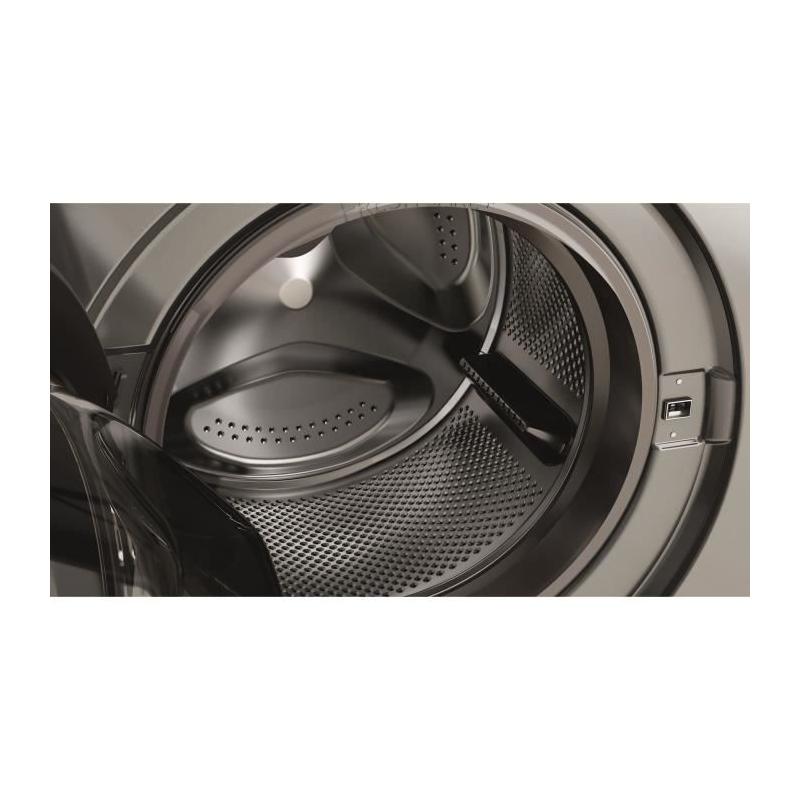 Lave-linge hublot Whirlpool 10 kg - Induction - 1400 trs/min - Silver