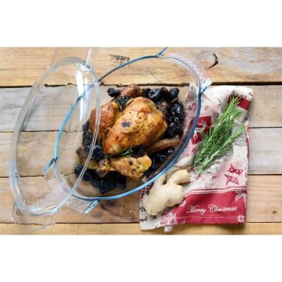 Plat pour four Ovale en verre borosilicate - 38 x 23 cm