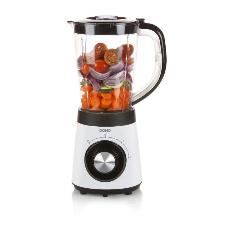 Blender DOMO DO9203BL - Puissant mixeur 500W - Pichet 1,5L Gris