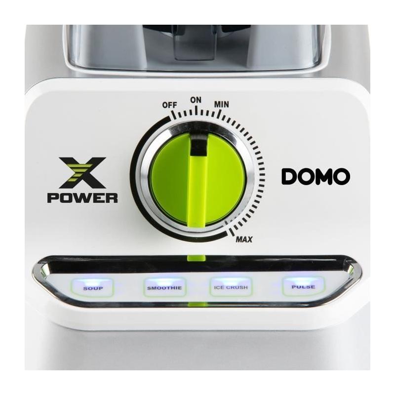 Mélangeur puissant XPOWER DOMO - 1500 W - 2 L - Gris