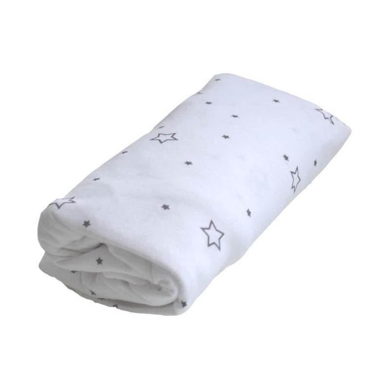 Drap housse imperméable étoiles gris - DOMIVA 60x120cm
