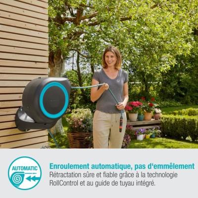 Dévidoir Mural Automatique 15m - Pour un Jardin bien Rangé