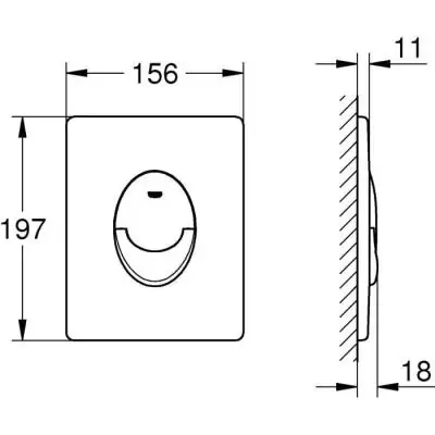 Plaque de commande Start GROHE Blanc alpin - 2 débits