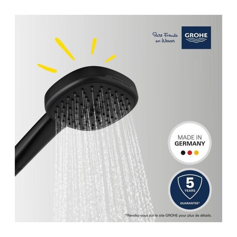 Pommeau de douche GROHE Vitalio Comfort 110 - 2 jets - Noir