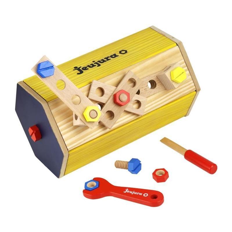Caisse à outils en bois - JEUJURA pour bricoleurs en herbe