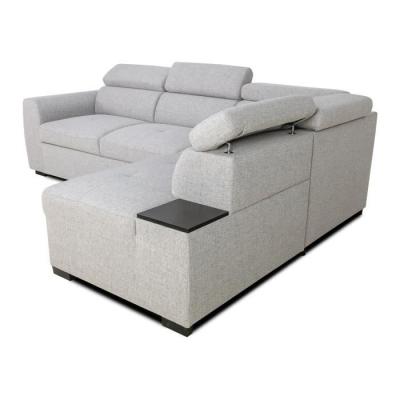 Canapé d'angle convertible réversible 4/5 places KELIO Gris
