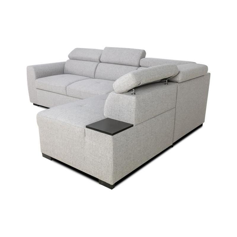 Canapé d'angle convertible réversible 4/5 places KELIO Gris