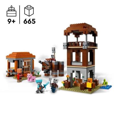 LEGO Minecraft 21278: L'Avant-Poste des Pillards et le Ravageur - Pour les Aventuriers de 9 Ans