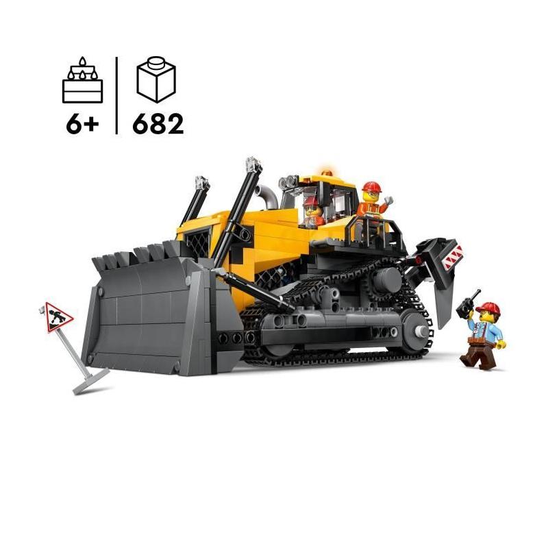 LEGO City 60466 Le Bulldozer Jaune - Construction ludique pour enfants de 8 ans