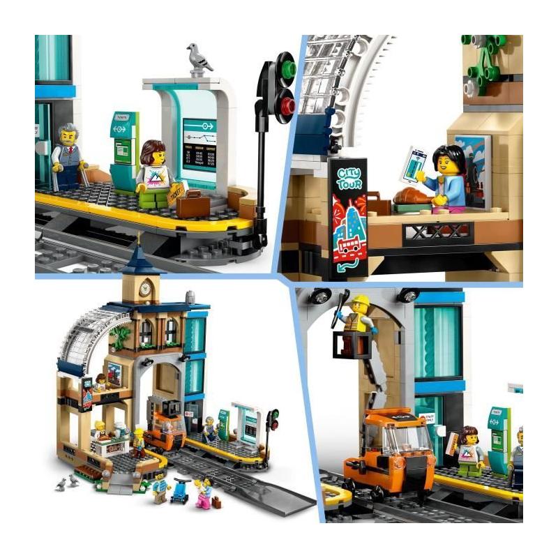 LEGO City 60469 La Gare Centrale - Jeu de Construction Dynamique