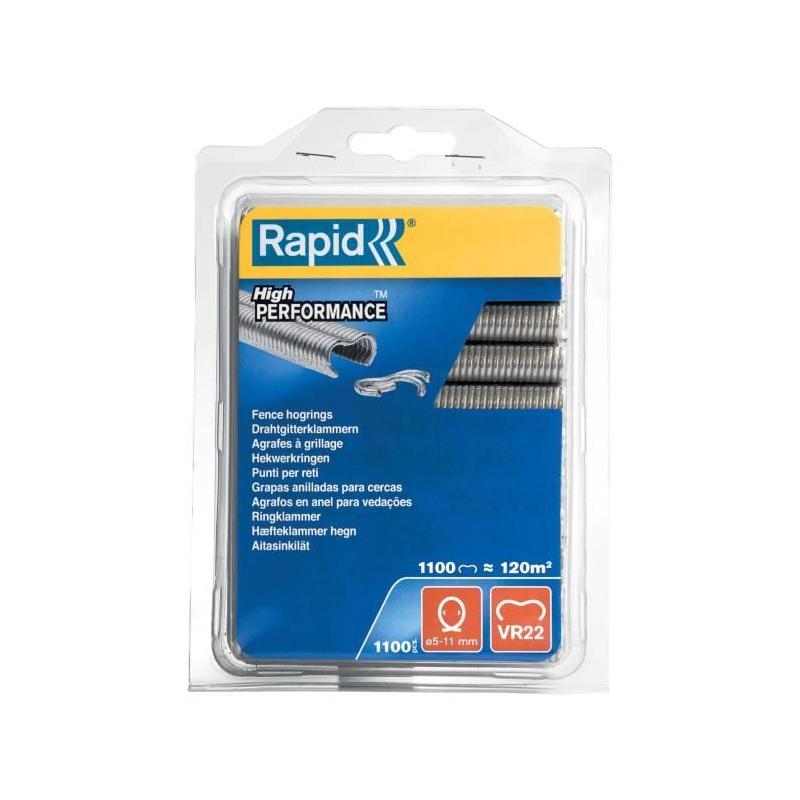 Agrafes grillage: RAPID VR22 Galva - Blister 1100