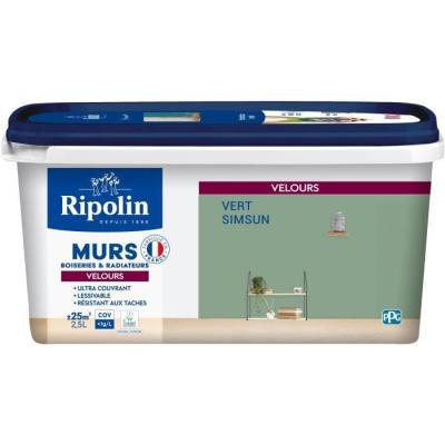 Peinture vert simsun velours pour boiseries et radiateurs - RIPOLIN