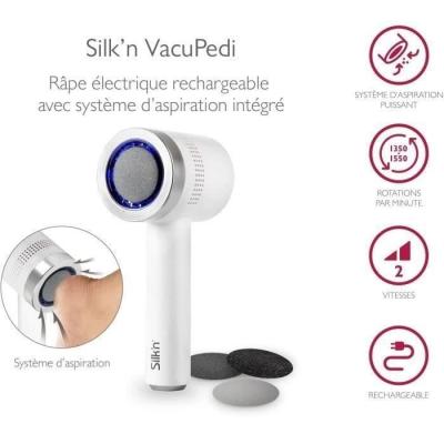 Râpe électrique anti-callosités avec aspiration - Silk'n Vacupedi