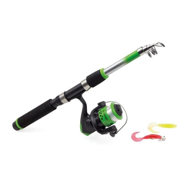 Pack prêt à pêcher pour les débutants - Canne télescopique + moulinet + leurres - EASY FISH