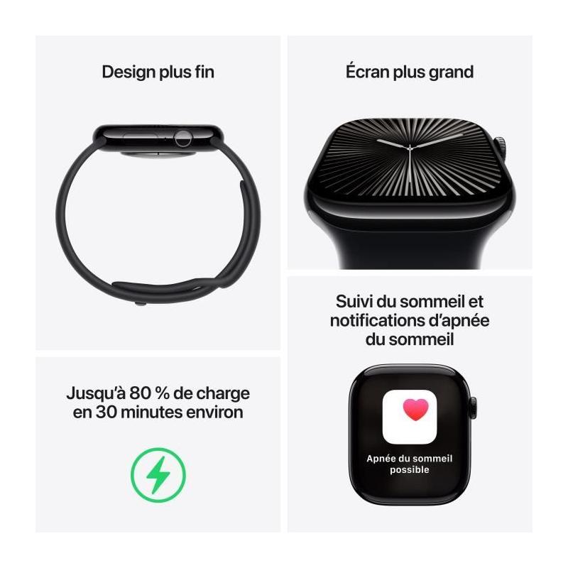 Apple Watch Series 10 GPS 46mm Rose Gold avec Bracelet Light Blush - S/M