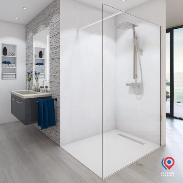 Paroi de douche - AURYS - BALEARES - Verre Timesless clair 6 mm - L.198 x l.100 cm