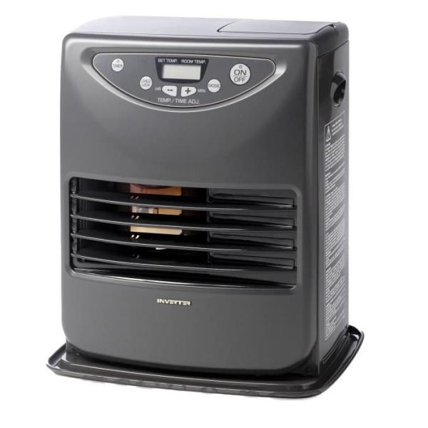Poele a pétrole électronique INVERTER 3018 - 3000W - Thermostat - Allumage piezoélectrique - Acier noir