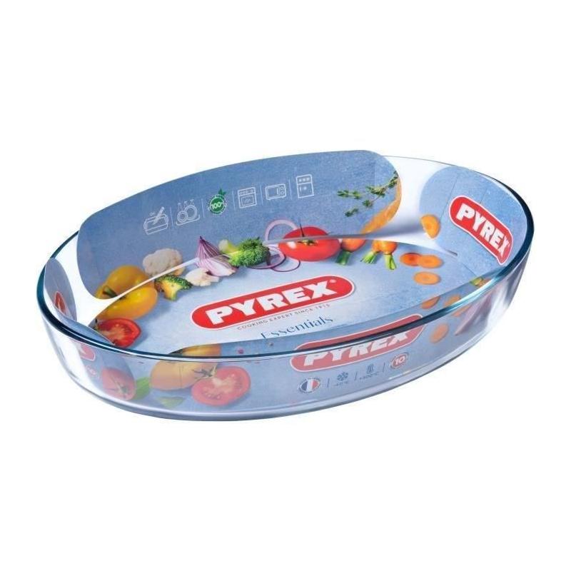 Plat ovale en verre Pyrex 35*24 cm - Essentiel pour four
