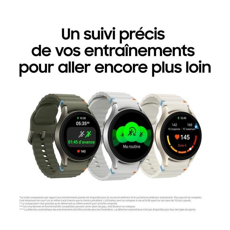 Montre connectée Samsung Watch7 44mm Vert Kaki : le must-have intelligent!