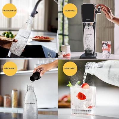Machine à soda SODASTREAM ART - Noir, bouteille compatible lave-vaisselle