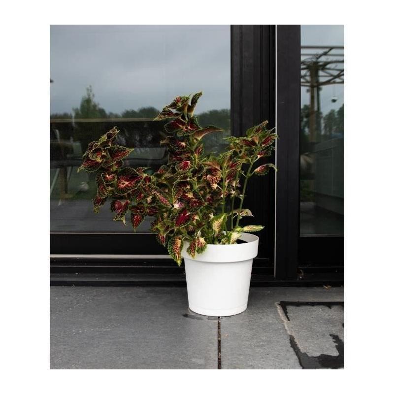 Pot réserve d'eau Garden ID Glamour Blanc 40 cm - Intérieur/extérieur - Design épuré