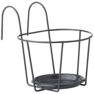 Pot de fleur Porte Pot Balcon - Anthracite 21 cm - Taille optimale - Design élégant