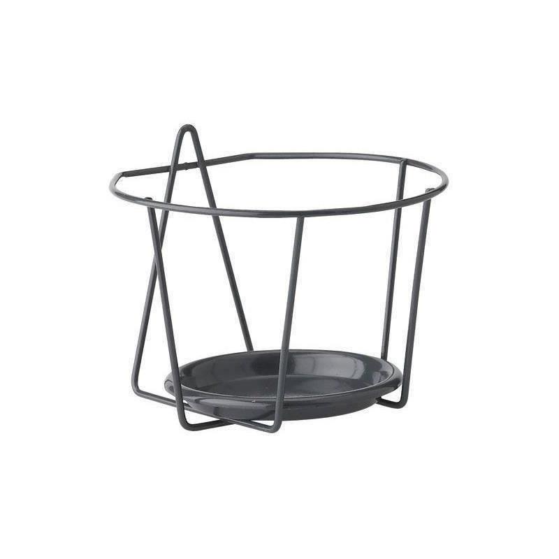 Porte Pot Mural Anthracite 21 cm - Robuste et Durable