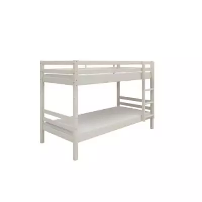 Lits superposés séparables enfant - Pin massif blanc - 2x90x200 cm