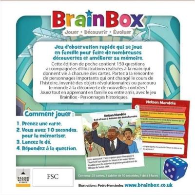 Jeu d'apprentissage BrainBox Pocket : Personnages Historiques