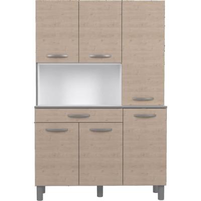 Buffet de Cuisine OSLO 120 cm - 1 Tiroir et 6 Portes