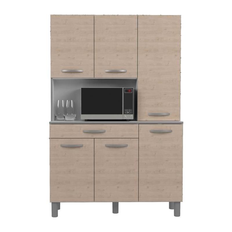 Buffet de Cuisine OSLO 120 cm - 1 Tiroir et 6 Portes