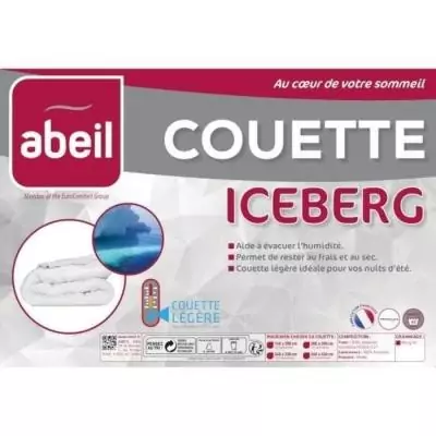 Légère et fraîche : Couette ICEBERG 200x200cm Légère et fraîche : Couette ICEBERG 200x200cm