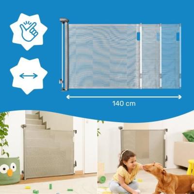 Barrière rétractable BADABULLE SAFE & ROLL pour la sécurité de bébé