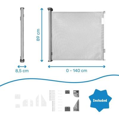 Barrière rétractable BADABULLE SAFE & ROLL pour la sécurité de bébé