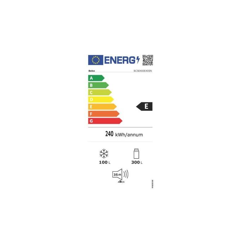 Réfrigérateur encastrable BEKO 2 portes 400L - Froid ventilé