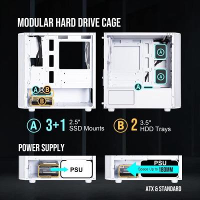 Boitier PC Bitfenix Nova Mesh SE M-ATX ARGB - Compact et Lumineux
