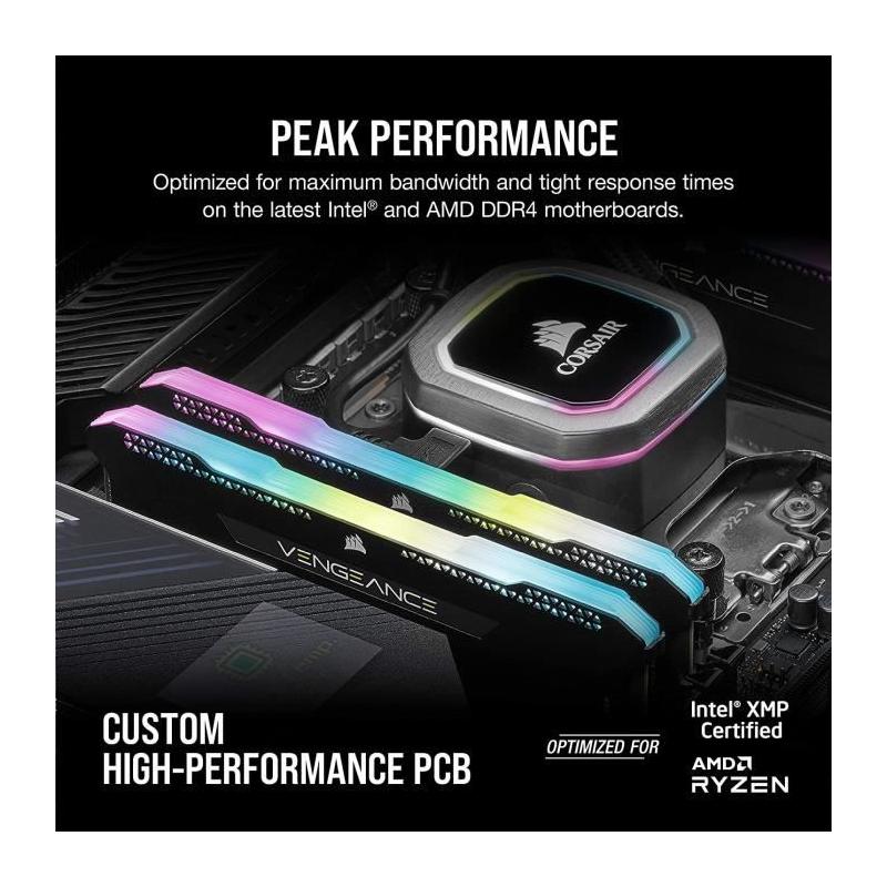 CORSAIR VENGEANCE RGB PRO - 16Go 3600Mhz - Noir