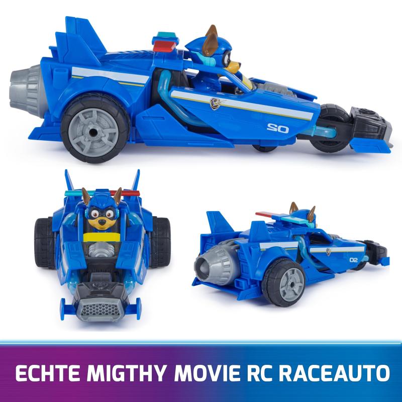 PAW Patrol - Pat Patrouille - Véhicule RC Chase - Voiture Télécommandée Chase - Figurine À Collectionner - Pat Patrouille Jouet