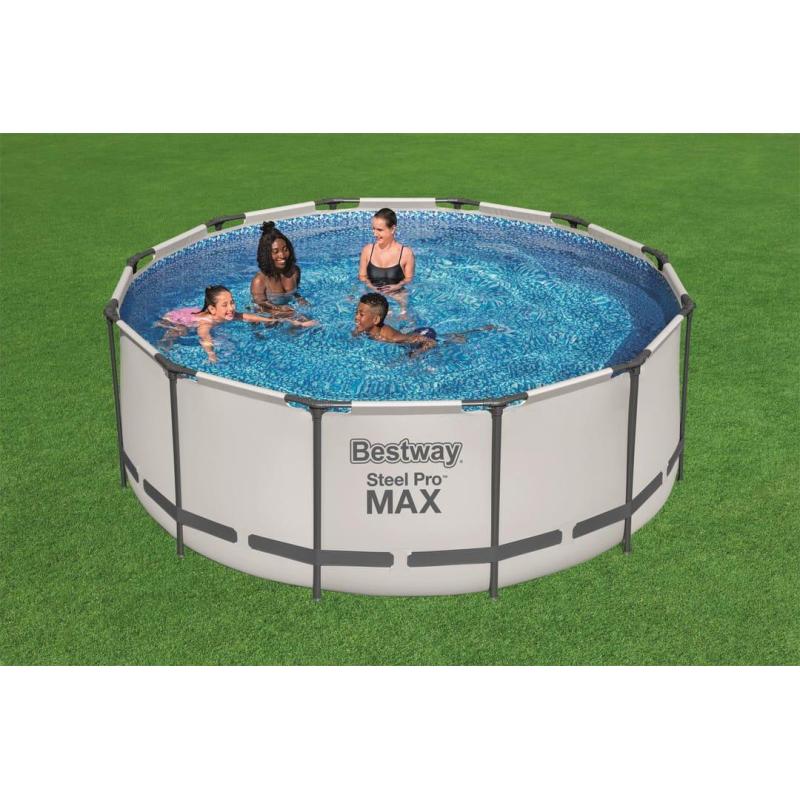 Bestway Steel Pro Max 56420 Piscine hors sol Rond 10250 L Gris