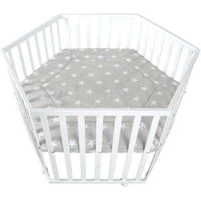 Parc bébé hexagonal Roba Little Stars blanc - Confortable et sécurisé