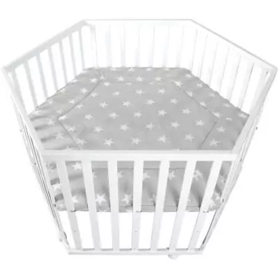 Parc bébé hexagonal Roba Little Stars blanc - Confortable et sécurisé
