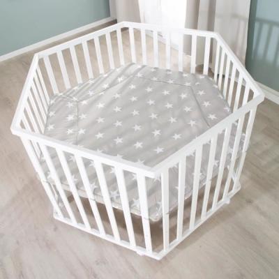 Parc bébé hexagonal Roba Little Stars blanc - Confortable et sécurisé
