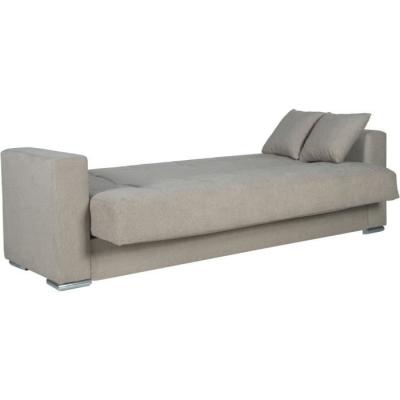 Canapé convertible 3 places ALBA - Tissu beige - Design pratique