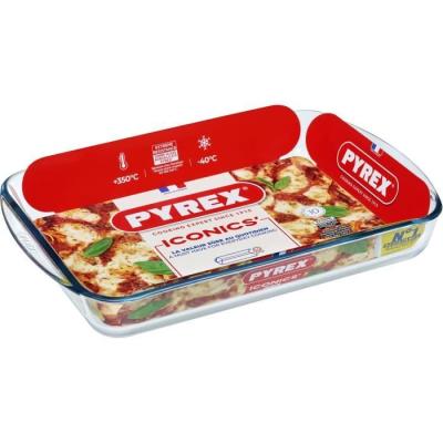 Plat à lasagnes Pyrex 40 x 27 cm en verre borosilicate