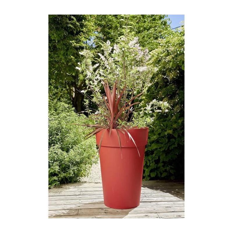 Vase Toscane haut rouge rubis - Ø 46 x H 65 cm - 67 L