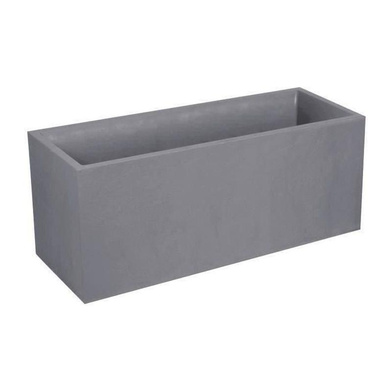 Jardinière Volcania 98 L - Gris galet - 99,5 x 39 x 43 cm - Bac à fleur